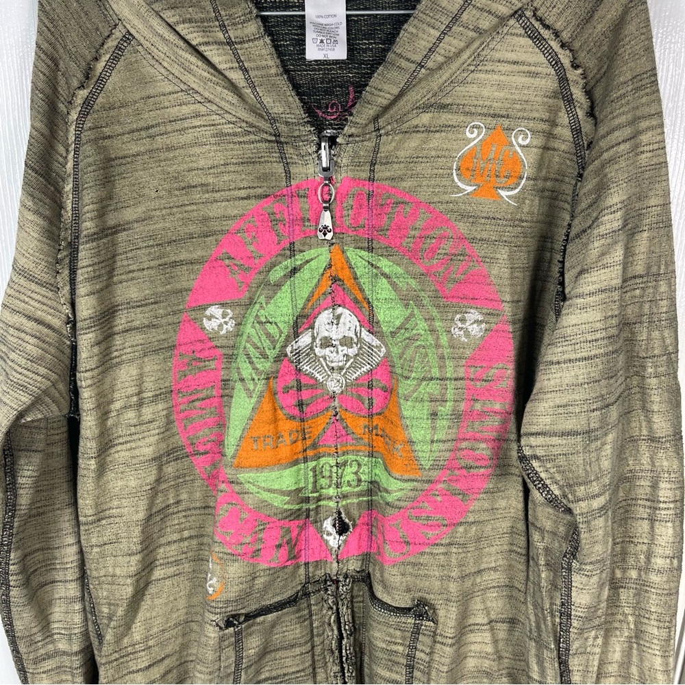 Affliction Reversible Hoodie Thermal Size XL - Picture 2 of 6